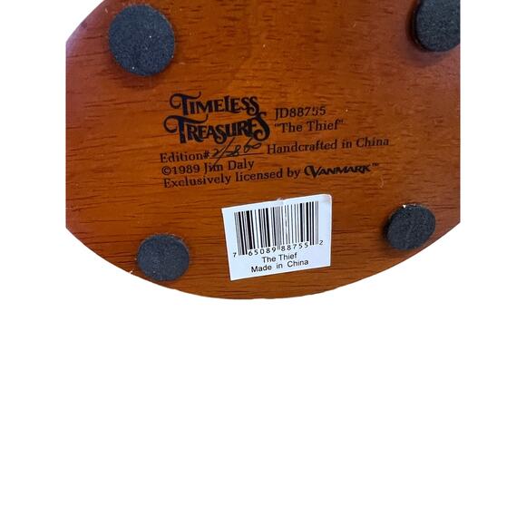 Vintage 1989 Jim Daly " The Thief " Figurine # 2 /2860 - Picture 7 of 11